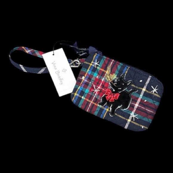 Vera Bradley Handbags - Vera Bradley Plaid Scottish Terrier Wristlet Wallet Card Holder